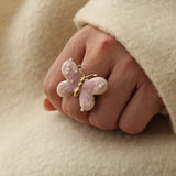 Rosé Butterfly Ring