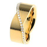 Designer Ring vergoldet-  Starlit Curve