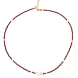 Garnet and Pearl Halskette