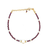 Garnet and Pearl Armband