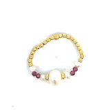 Garnet and Pearl Ring