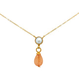 Apricot Pearl Halskette