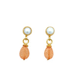 Apricot Pearl Ohrring