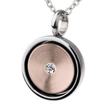 Designer Anhänger Rosegold beschichtet mit Brilliant
