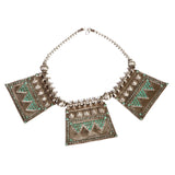 Collier mit Emailarbeit 194g 48cm