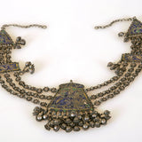 Collier aus Himachal Pradesh alt minderwertiges silber/email