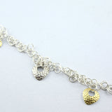 Sterlingsilberarmband teilvergoldet